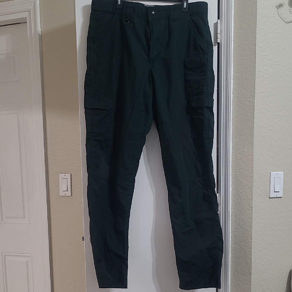 Mens Riverside Work Cargo Pants Green 40x36 Cotton Canvas